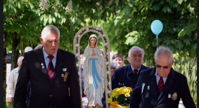 Unitalsi di Treviso Peregrinatio con l’immagine della statua della Madonna di Lourdes
