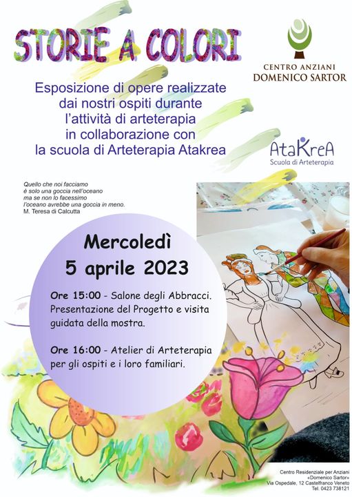 Laboratorio di arteterapia: mostra "Storie a colori"