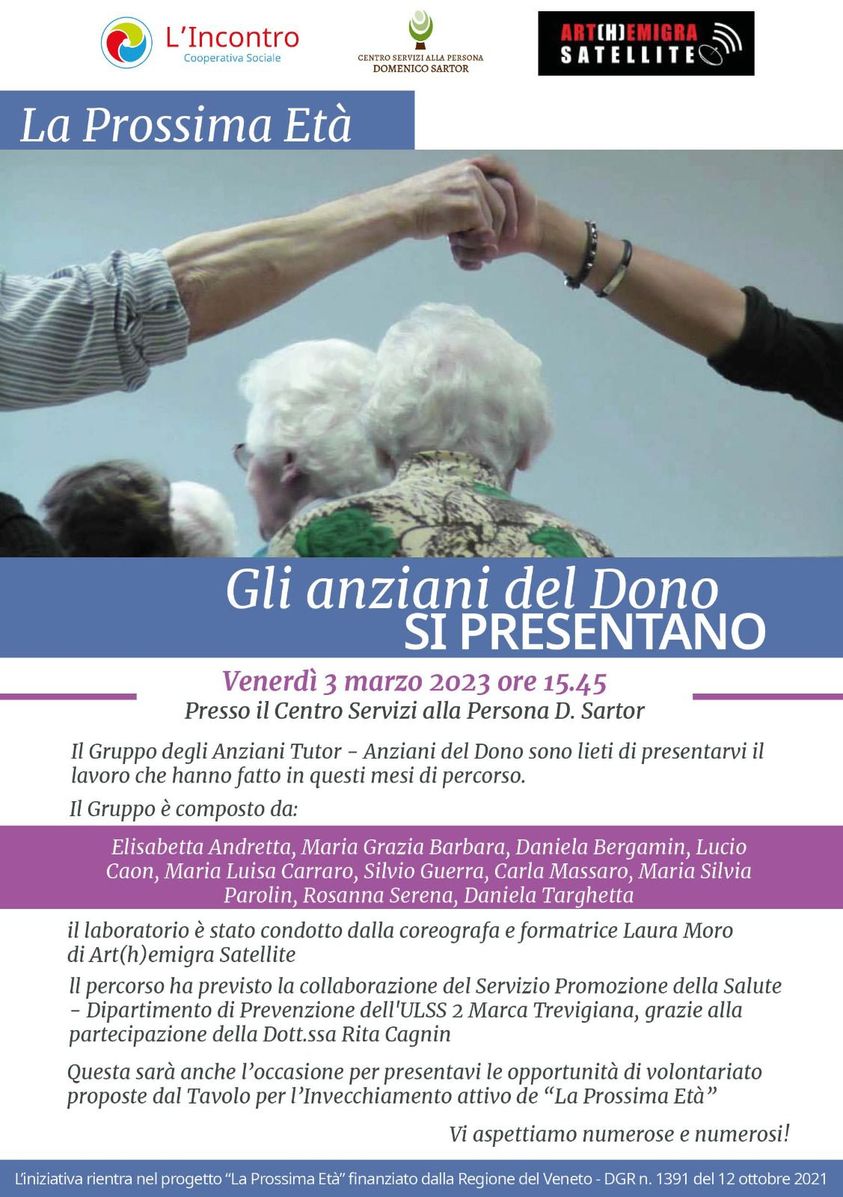 "Gli anziani del Dono si presentano": progetto di invecchiamento attivo
