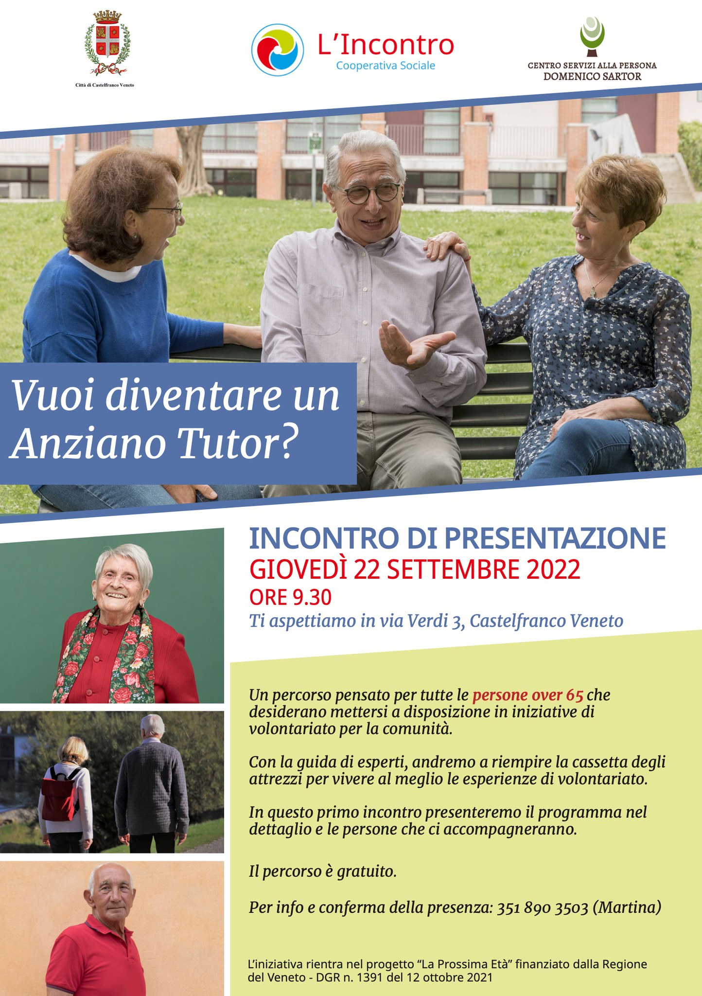 Vuoi diventare un Anziano Tutor? Progetto "La Prossima Età"