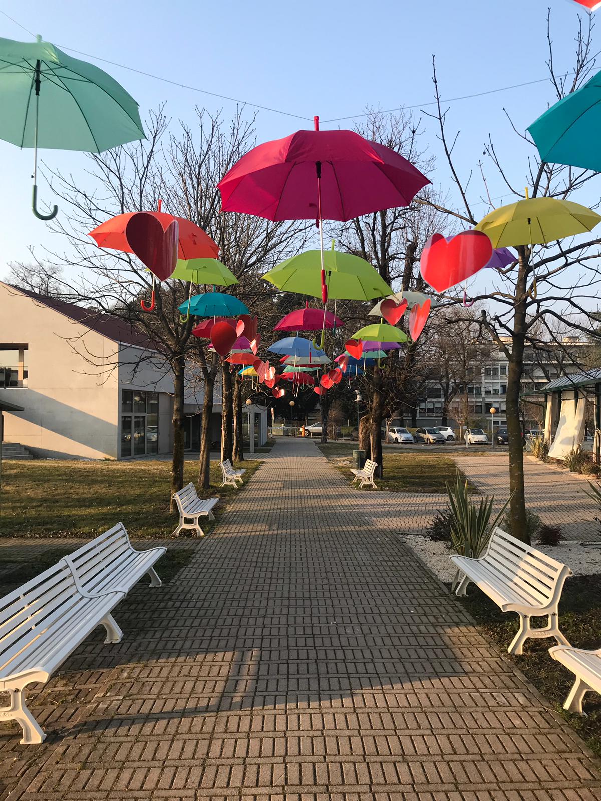 Nel parco del Centro Sartor "sbocciano" cuori e colori...per la festa degli innamorati