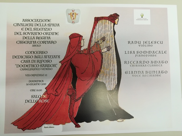 L'Associazione Cavalieri della Spada e del Silenzio del Sovrano dell'Ordine della Regina Caterina Cornaro di Asolo in concerto alla Sartor